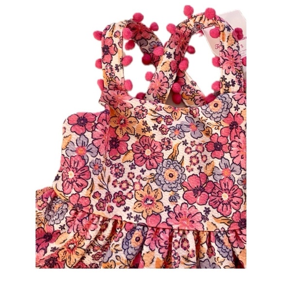 NWT Tommy Bahama Pink Floral Dress Size 12 Months - Picture 1 of 13